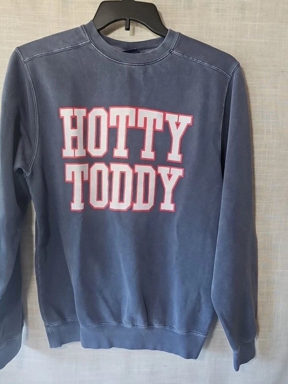 Women's Authentic Pigment Faded Blue Hotty Toddy Sweatshirt-Size: Small